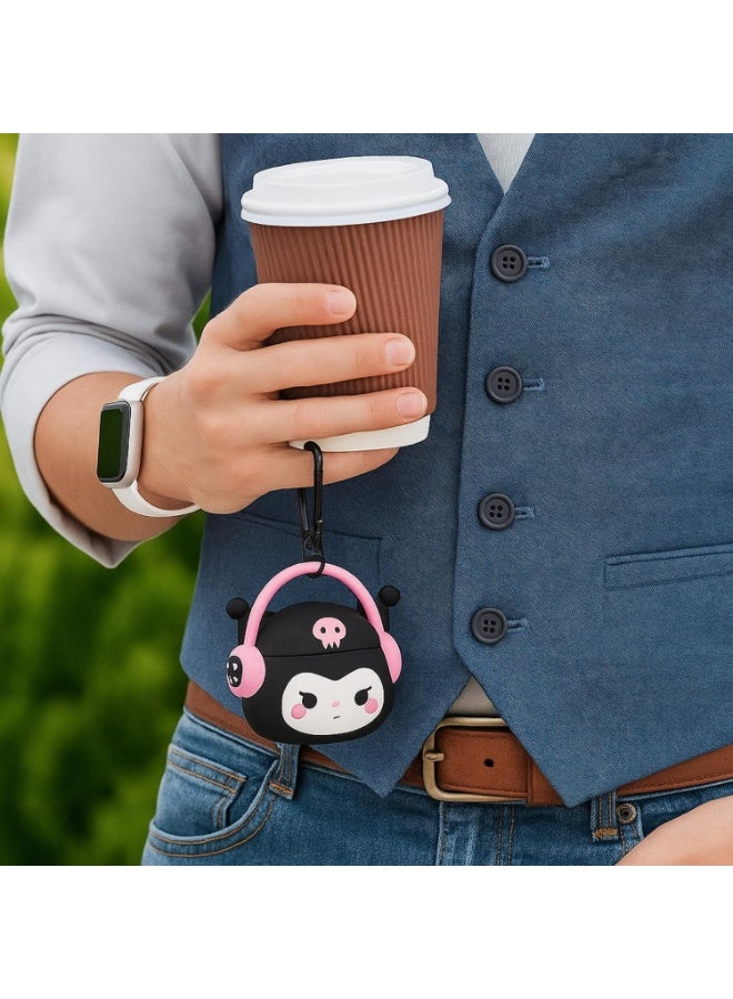 ICARLUS For AirPods Pro 3 Case 3D Cartoon Cute Silicone Earbuds Cover - Kuromi - Image 3